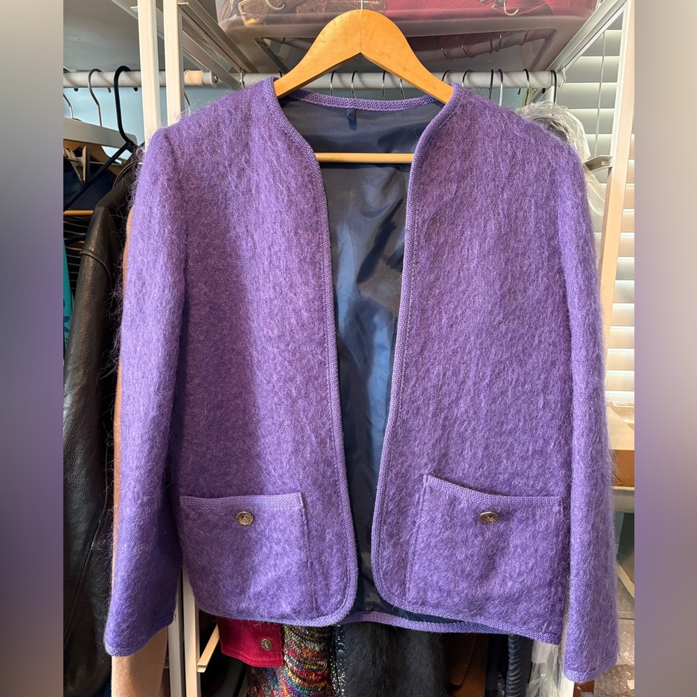 Vintage Women’s Wool/Mohair Blazer Jacket made in Scotland Size 4